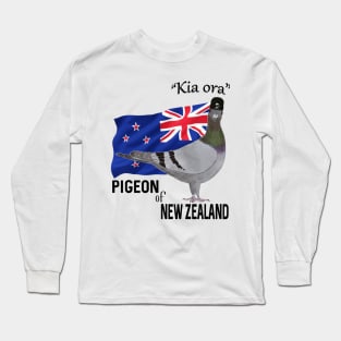 Pigeon of New Zealand Greeting Long Sleeve T-Shirt